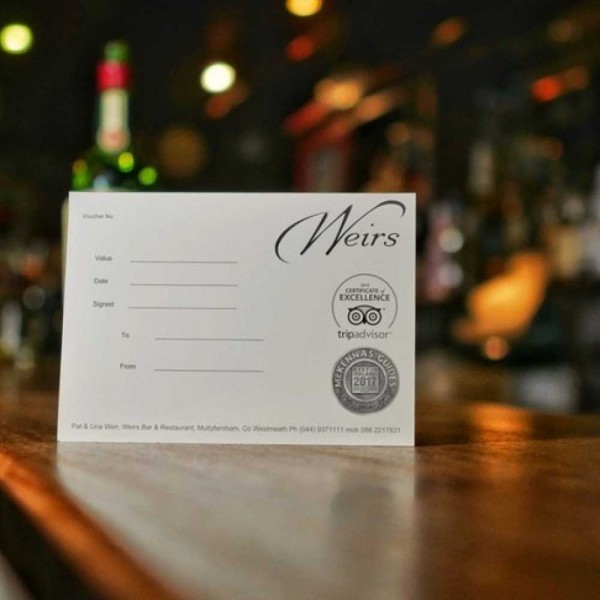 Image for Weirs Bar & Restaurant Gift  Voucher